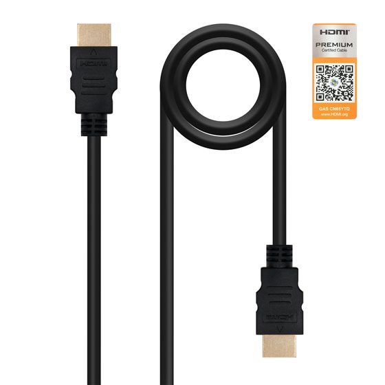HDMI V2.0, 1.5m cable HDMI 1,5 m HDMI tipo A (Estándar) Negro