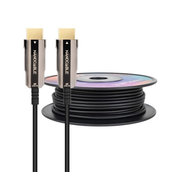Cable HDMI V2.0 AOC 4K@60Hz 18Gbps A/M-A/M, Negro, 60 m