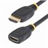 Cable HDMI 2.0 de Extensión Alargador de 18in (0,5m) - Cable HDMI de Alta Velocidad Ahorrador de Puertos - 4K 60Hz - Cable Exten