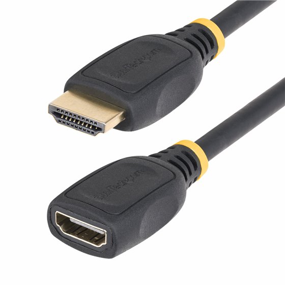Cable HDMI 2.0 de Extensión Alargador de 18in (0,5m) - Cable HDMI de Alta Velocidad Ahorrador de Puertos - 4K 60Hz - Cable Exten