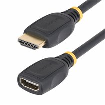 Cable HDMI 2.0 de Extensión Alargador de 18in (0,5m) - Cable HDMI de Alta Velocidad Ahorrador de Puertos - 4K 60Hz - Cable Exten