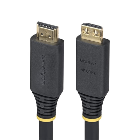 Cable HDMI de Alta Velocidad Activo de 10m - Conectores de Agarre - UHD 4K60Hz/1440p 144Hz - 18Gbps - HDR10/HDCP 2.2/ARC - Cable