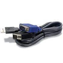 2.8m USB/VGA KVM cable para video, teclado y ratón (kvm) Negro 2,8 m