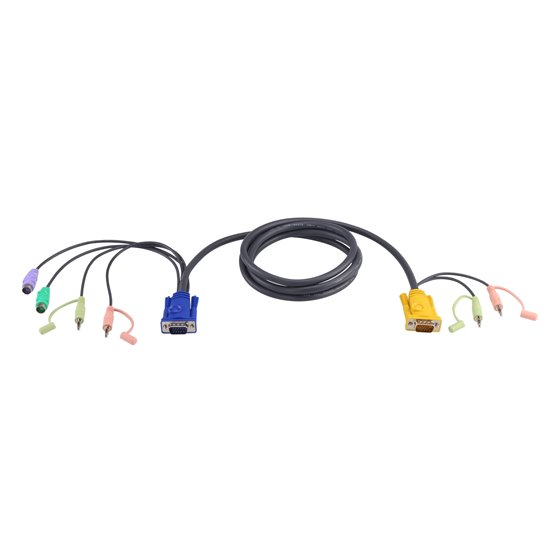 Cable KVM PS/2 con audio y SPHD 3 en 1 de 1,8 m