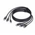 Cable KVM DisplayPort de Doble Pantalla con USB 5Gbps de 1,8m - 4K 60Hz - DP 1.2 - Cable para Conmutador KVM para Dos Monitores