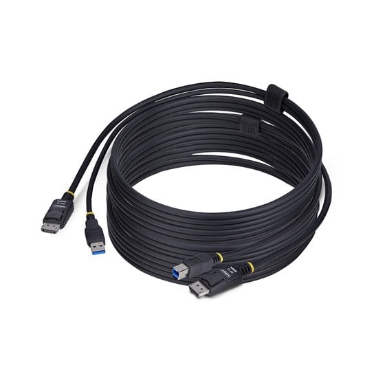Cable KVM DisplayPort y USB 3.0 5Gbps de 3m - 4K 60Hz - Cable Combo DP 1.2 y USB para Switch Conmutador KVM