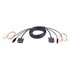 Cable KVM DVI-D USB dual link de 1,8 m