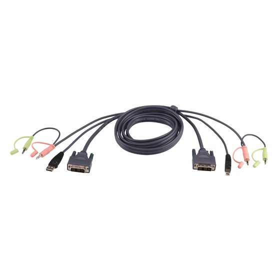 Cable KVM DVI-D USB dual link de 1,8 m