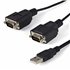Cable 1,8m USB a 2 Puertos Serie Serial RS232 DB9 Retención del Puerto de Asignación COM