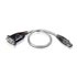 UC232A cable de serie Negro, Acero inoxidable, Transparente 0,35 m USB tipo A DB-9