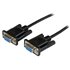 Cable de 1m Nulo de Módem Serie RS232 DB9 - Hembra a Hembra - Color Negro