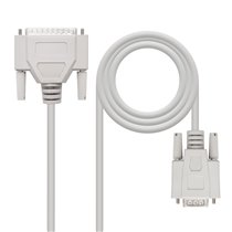 CABLE SERIE NULL MODEM DB9/H-DB25/M 1.8 M