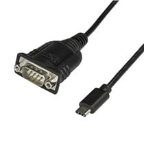 Adaptador Cable de 40cm USB-C a Serie - Cable Conversor USB TipoC a Serie DB9 RS232 - Cable USBC Serial para PLCs, Escáneres, Im