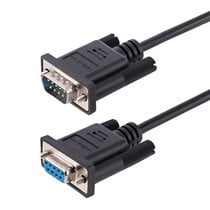 Cable 3m Serie RS232 para Módem Nulo, Crossover Cruzado Serial con Blindaje de Al-Mylar, Cable DB9 de Puerto COM Hembra a Macho 