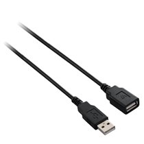 Cable de extensión USB negro con conector USB 2.0 A hembra a USB 2.0 A macho 1.8m 6ft