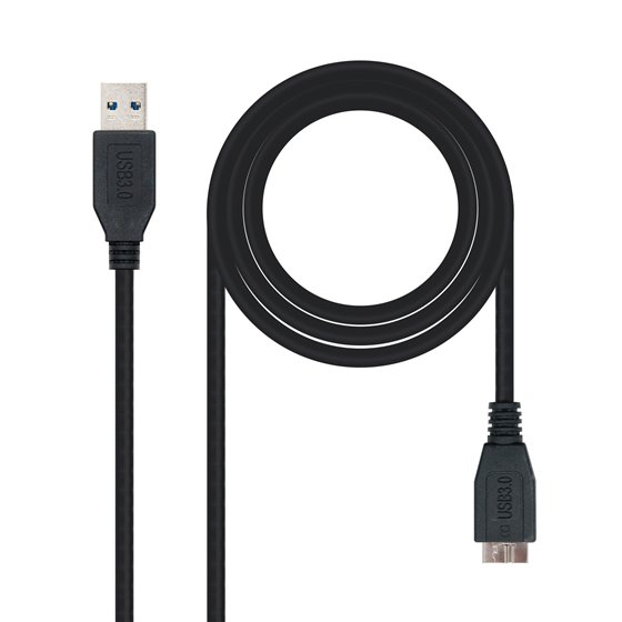 CABLE USB 3.0, TIPO A/M-MICRO B/M, NEGRO, 2.0 M