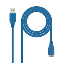 CABLE USB 3.0, TIPO A/M-MICRO B/M, AZUL, 1.0 M
