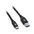 Cable USB negro con conector USB 3.1 A macho a USB-C macho 1m 3.3ft