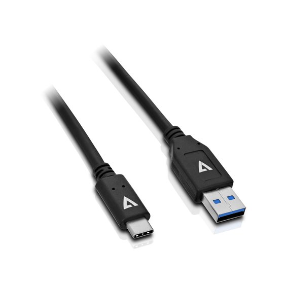 Cable USB negro con conector USB 3.1 A macho a USB-C macho 1m 3.3ft