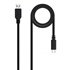 USB 2.0, 1m cable USB USB C USB A Negro