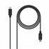 USB 2.0, 1m cable USB USB C Negro