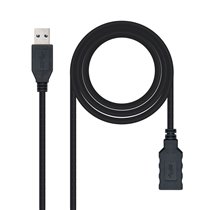 Cable USB 3.0, Tipo A/M-A/H, Negro, 3.0 M