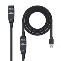 Cable USB 3.0 prolongador con amplificador, tipo A/M-A/H, 10m