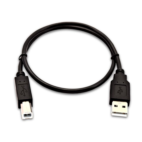 USB-A (macho) a USB-B (macho) de 0,5 m - Color negro