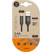 TEC2003 cable USB 1 m USB A USB C Negro