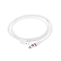 Cable Combo MFI - MicroUSB + Lightning 1,5m - Blanco