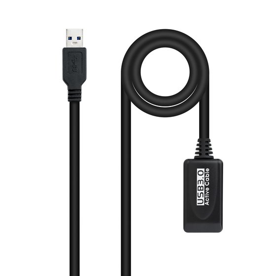 Cable USB 3.0 prolongador con amplificador, tipo A/M-A/H, 5m
