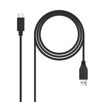 Cable USB 3.1, Gen2 10 Gbps 3A, tipo USB-C/M-A/M, Negro, 2 m