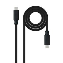 Cable USB 3.1 Gen2 10Gbps 5A, 4K/60Hz, USB-C/M-USB-C/M, Negro, 2 m