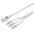 30425835 cable USB 1 m USB A USB C/Micro-USB B/Lightning Blanco