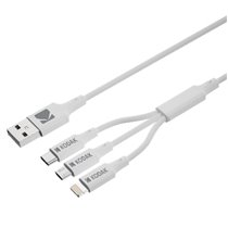 30425835 cable USB 1 m USB A USB C/Micro-USB B/Lightning Blanco