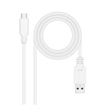 Cable USB 3.1, Gen2 10 Gbps 3A, tipo USB-C/M-A/M, Blanco, 2 m