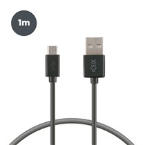 Cable de carga y datos USB-A a Micro-USB 20 W, Carga rápida, 1 m, Negro