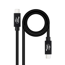 Cable USB 4 Gen 3x2 40Gbps 5A/240W, USB-C/M-USB-C/M, Negro, 1.8 m
