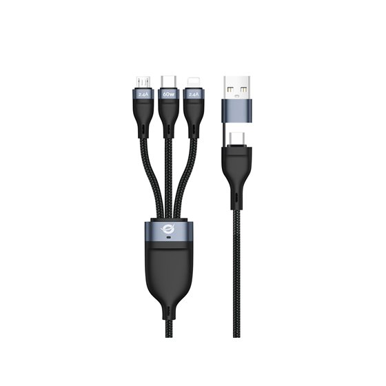 ETTA05B15 cable USB USB 2.0 1,5 m USB C USB C/Micro-USB B/Lightning Negro