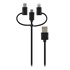 WCBL3IN1 cable USB 1 m USB A USB C/Micro-USB B/Lightning Blanco