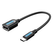 Conversor CCSBB/ USB Tipo-C Macho - USB Hembra/ 15cm/ Negro