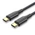 Cable USB 2.0 Tipo-C 3A TAUBF/ USB Tipo-C Macho - USB Tipo-C Macho/ 1m/ Negro