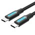 Cable USB 2.0 Tipo-C COSBG/ USB Tipo-C Macho - USB Tipo-C Macho/ 1.5m/ Negro