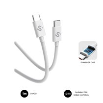 CABLE PLUS 100W C-C 1m WHITE