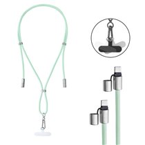 Handykette als Lade- + Datenkabel USB-C bis 1,65m grün cable USB USB C Verde