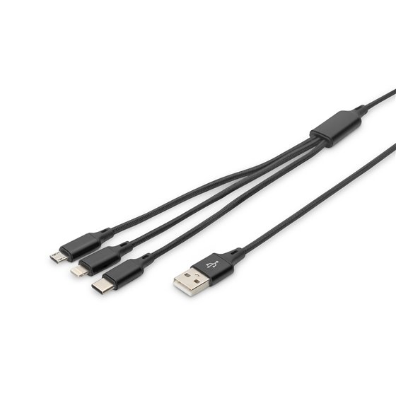 Cable de carga USB 3 en 1, 1 m