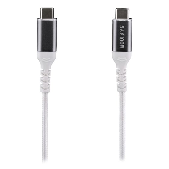 TCUSBC100W cable USB USB 3.2 Gen 1 (3.1 Gen 1) 2 m USB C Aluminio, Blanco