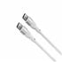 Cable de carga y datos , 1m, USB-C a USB-C, Carga ultrarrápida 60W, Silicona, Puertos Aleación de aluminio, Blanco
