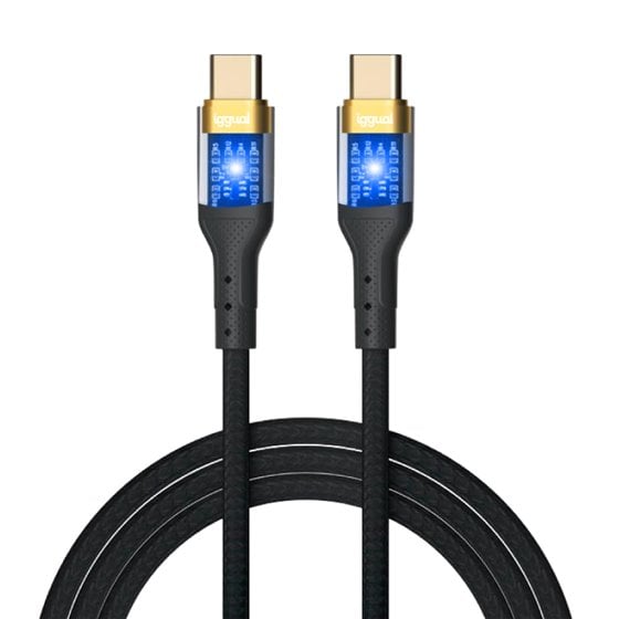 Cable tipo C a tipo C 3A 1 metro trenzado LED