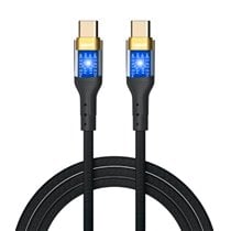 Cable tipo C a tipo C 3A 1 metro trenzado LED
